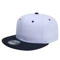 M (56-58cm) White Top Black Brim