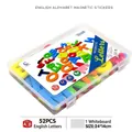 52-piece colorful magnetic lowercase letters set with whiteboard and storage box - Uppercase + Lowercase Letters Set with Board (Boxed)
