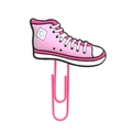 Pink high-top canvas shoe paper clip creative student stationery bookmark decoration - 4112-11 Pink Canvas Shoe