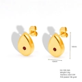 Orecchini a lobo a goccia in acciaio placcato oro con accento di zircone rosso - Goccia (599-04A) / Orecchini a Goccia (Strass Rosso - Colore Oro 18K)