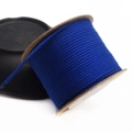 Macro view of blue 1.5mm non-elastic cotton cord on a wooden spool for DIY jewelry making - Approx. 1.5MM / Blue