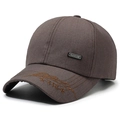 Dunkelbraune Herren Baseballkappe aus Baumwolle mit 318 Stickerei und Fashion Label - Verstellbar / Kaffeebraun