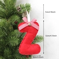 Red felt Christmas number 2 ornament with plaid bow and bell for 2025 holiday DIY decor - Z-Bell