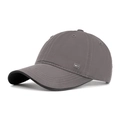 Cappellino da baseball grigio scuro in tessuto con visiera curva e placca OK FOX - Grigio