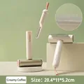 3-in-1 pet grooming brush set in creamy coffee color for cats and dogs hair removal - L/S Tooth Comb + Detangling Comb + Lint Remover / Creamy Coffee
