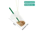 Creative glass beverage cup Christmas tree ornament with golden glitter and green straw - Style 05-Clear Cold Drink Cup