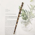 Minimalist acetate hair pin with amber tortoise shell pattern and twisted wave design - Classic Amber Tortoiseshell Pattern (24#)