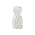 Slim fit tube mini dress in white with vibrant tropical fruit and palm tree prints - S / Pattern Five (Retro Fruit)