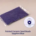 Royal blue 4mm baked lacquer porcelain glass beads for DIY jewelry and crafts - Royal Blue 4mm