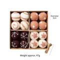 16er-Set Wollfilzkugeln in Braun und Beige, inklusive Juteschnur und Nähnadel - Braune Farbe/47g