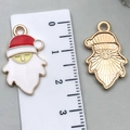 Christmas Santa Claus enamel alloy charm for DIY bracelets and keychains - Santa Claus Head (24x14mm)