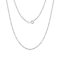 Italian S925 sterling silver bead chain necklace with 925 and Italy hallmark stamp - 1.5mm Shiny Bead Chain / 51cm-60cm (Inclusive)