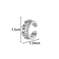 Silver U-shaped ear cuff with star and zircon inlay, measuring 1.5cm by 1.34cm - Five-Point Star Zircon Style (2617-5#银)