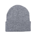 Berretto in maglia a costine grigio chiaro da donna caldo per l'autunno e l'inverno - Taglia unica / Grigio chiaro