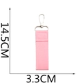 Pink DIY ribbon keychain with silver metal clasp, 14.5CM length and 3.3CM width - Small / Pink
