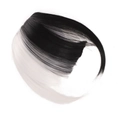 Synthetic fiber clip-in bangs with sideburns in black and white gradient style - Black and White Gradient