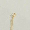 Elegant gold necklace with minimalist letter C pendant on a delicate O-chain link - Letter C(GXL2998)