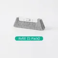 2-in-1 window track cleaning brush replacement head with grey scouring pad and white clip - 1 Replacement Head / Gray