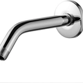 L-shaped chrome-plated brass shower arm with round wall flange and mirror finish - Silver Shower Arm Rod
