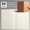 A4 Kraft paper notebook with grid inner pages, 36 sheets, 203x280mm student exercise book - A4 Grid Kraft Style