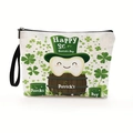 Beauty case per San Patrizio con trifoglio verde e stampe per trucchi e articoli - Stile Leprechaun con Denti Sorridenti