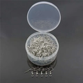 Silver earring hook accessories with beads in a clear plastic storage box - 20x22mm White K Earring Hooks 200pcs