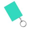 Porte-clés étiquette rectangulaire vert menthe avec anneau en métal pour personnalisation - Rabbit ears refer to tiger-green (blocked, you need to look at the picture and ask customer service) / Emballage Individuel