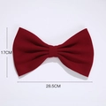 Large dark red felt bow for Christmas bouquet decor, size 28.5cm x 17cm - Velvet Bows 5pcs / Large Size 28.5*17cm / Burgundy
