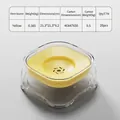 Bol d'eau flottant jaune pour animaux avec design transparent et fonction anti-éclaboussures - Bol Flottant Transparent / Jaune Oie
