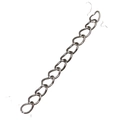 Silver metal O-chain with oval links for DIY keychains and jewelry making accessories - 50x3mm Tail Chain / Gunmetal