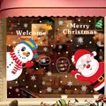 Weihnachts-Fensteraufkleber Set mit Weihnachtsmann und Schneemann, 150x80cm - Modell AMJ055