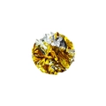 6cm crinkle cat toy ball in metallic gold and silver crinkly foil texture - Gold and Silver