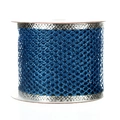 Nastro deco mesh blu natalizio con glitter metallici in rotolo per decorazioni fai da te - 6.3cm (9 Metri/Rotolo) / Blu