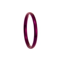 Detail shot of 2mm purple titanium steel ring with mirror polished finish and thin band - Purple