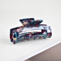 Pince à cheveux en acétate acrylique grand format motif marbré accessoire de coiffure - Pince Acétate 111