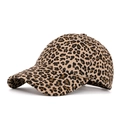 Men's stylish leopard print corduroy baseball cap with structured khaki and brown patterns - Adjustable / Small Leopard Khaki