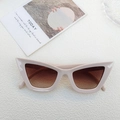 Occhiali anti luce blu cat-eye con montatura crema e lenti sfumate marroni retrò - Beige