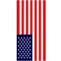 Verticale microvezel strandlaken met een opvallend ontwerp van de Amerikaanse vlag - 737 Amerikaanse Vlag Stijl