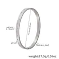 Silbernes Edelstahl-Oval-Armband mit Zirkon-Sternenbesatz und Maßangaben - Silber Stern Zirkonia Armreif