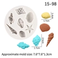 Stampo in silicone bianco con stelle marine e conchiglie per decorazioni torte - Grigio