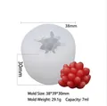 3D succulent silicone mold for DIY candles with 38x39x30mm size and 7ml capacity - Succulent Candle 03 (138)