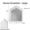 Large house-shaped silicone mold for DIY resin crafts with detailed size measurements - House-Large