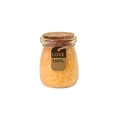 Himalayan crystal bath salts in a glass bottle with cork stopper and love tag - 110g / Orange