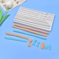 Striped rope and feather silicone mold for DIY fondant cake baking and clay craft - Braid Rope Feather Tassel Multi-functional Texture