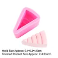 Pink silicone cake slice mold for DIY candles, soap and chocolate making, medium size - B212 Pink (Medium)