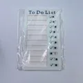 White ABS memo checklist board with green sliders and red cross marks for daily planning - To Do List Style (To Do List)