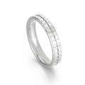 Anello in acciaio inossidabile argento lucido con design moderno a doppia griglia - US 6 / Color Acciaio