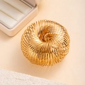 Bracciale a spirale dorato minimalista con finitura lucida e confezione regalo elegante - Oro