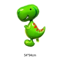 Green cartoon dinosaur foil balloon 54x94cm for jungle themed party decorations - Q Version Tyrannosaurus Rex