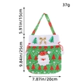 Bolsa de regalo de Papá Noel verde con lazo dorado y muñeco 3D, 20x25cm para Navidad - Estilo Papá Noel Verde